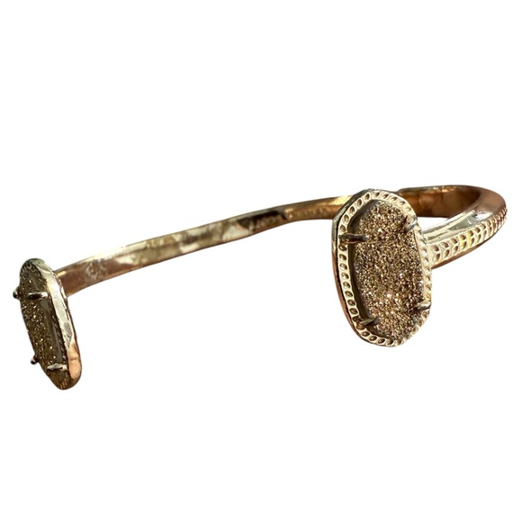 Kendra Scott Elton Rose Gold Cuff Bracelet in Rose Gold Drusy - Picture 5 of 10